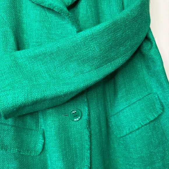 Lafayette 148 Shamrock Tweet Blazer Women Plus Size 14 Preppy Career Formal - Picture 7 of 14